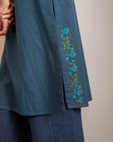 Haveli Crewel Blue Kurta