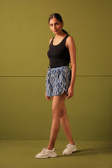 Neera Indigo Thigh High Shorts