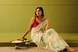 Yuni Pastel Green Handwoven Saree