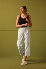 Neera Powder Blue Straight Full Length Pants