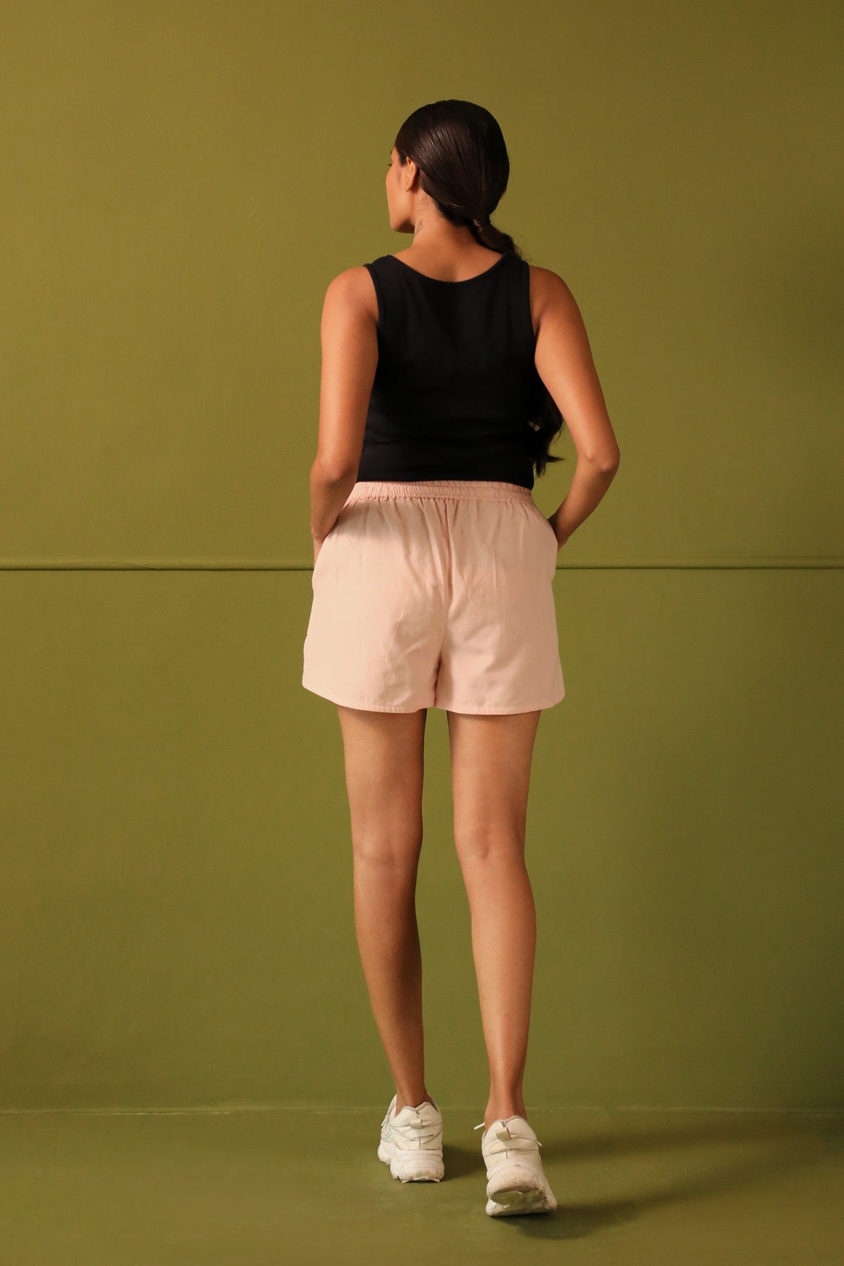 Neera Pink Thigh High Shorts