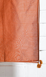 Tara Rust Mirror Work on Daaman With Buttonhole Dupatta