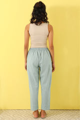 Aruba Striped Light Blue Tapered Bottoms