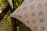 Bageecha Chikankari Linear Floral Cushion Cover