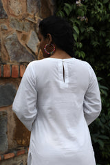 Ishanvi Chikankari Embroidered Kurta With Pintucks