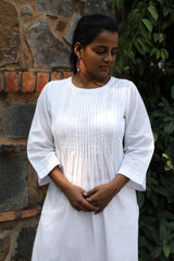 Ishanvi Chikankari Embroidered Kurta With Pintucks