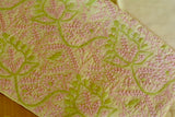 Bageecha Pink & Green Chikankari Jal & Butti Table Runner