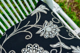 Kashmiri Embroidery Black Cushion Cover