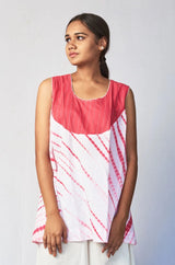 Pink Shibori Cotton Top