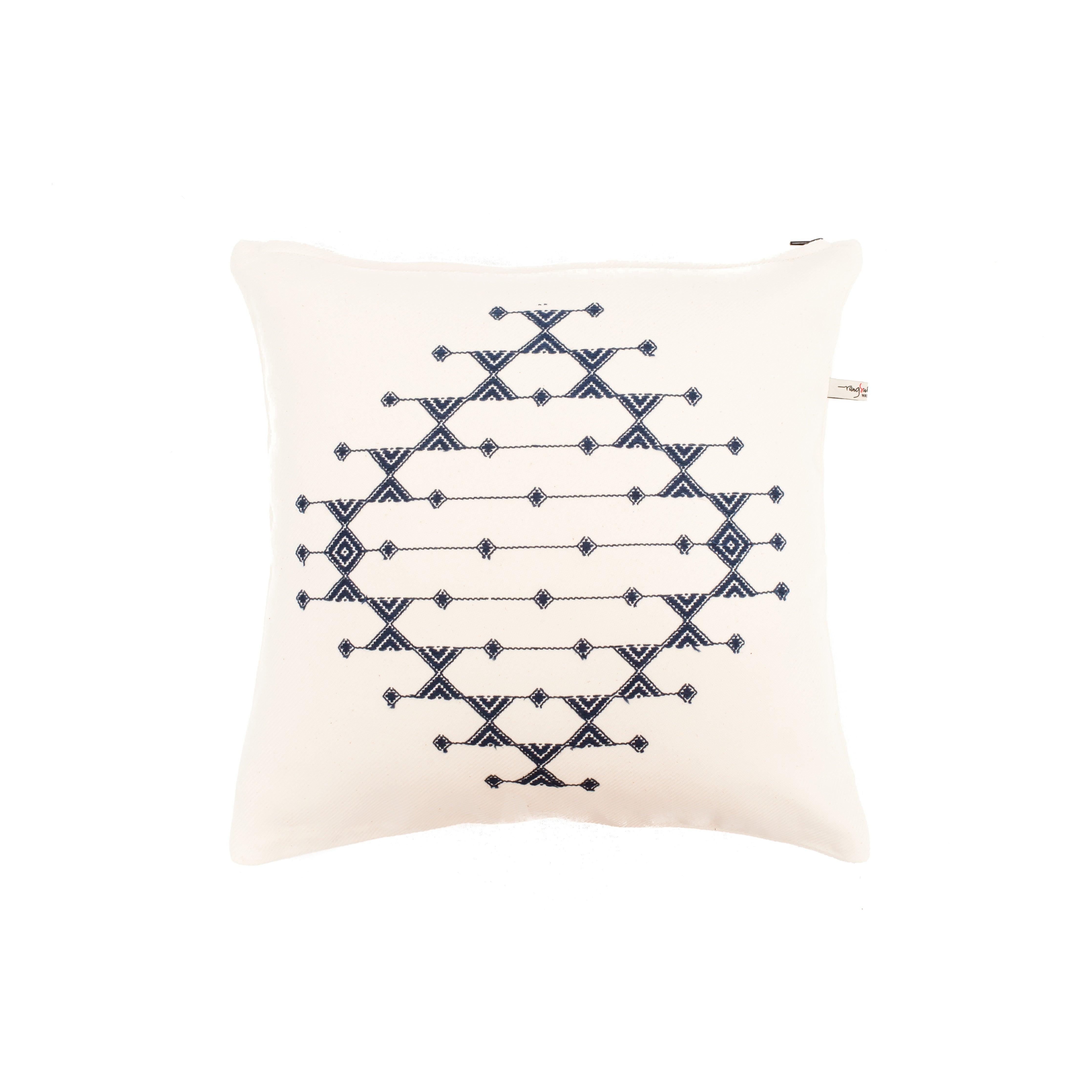 White Extra-weft Cotton Cushion Cover