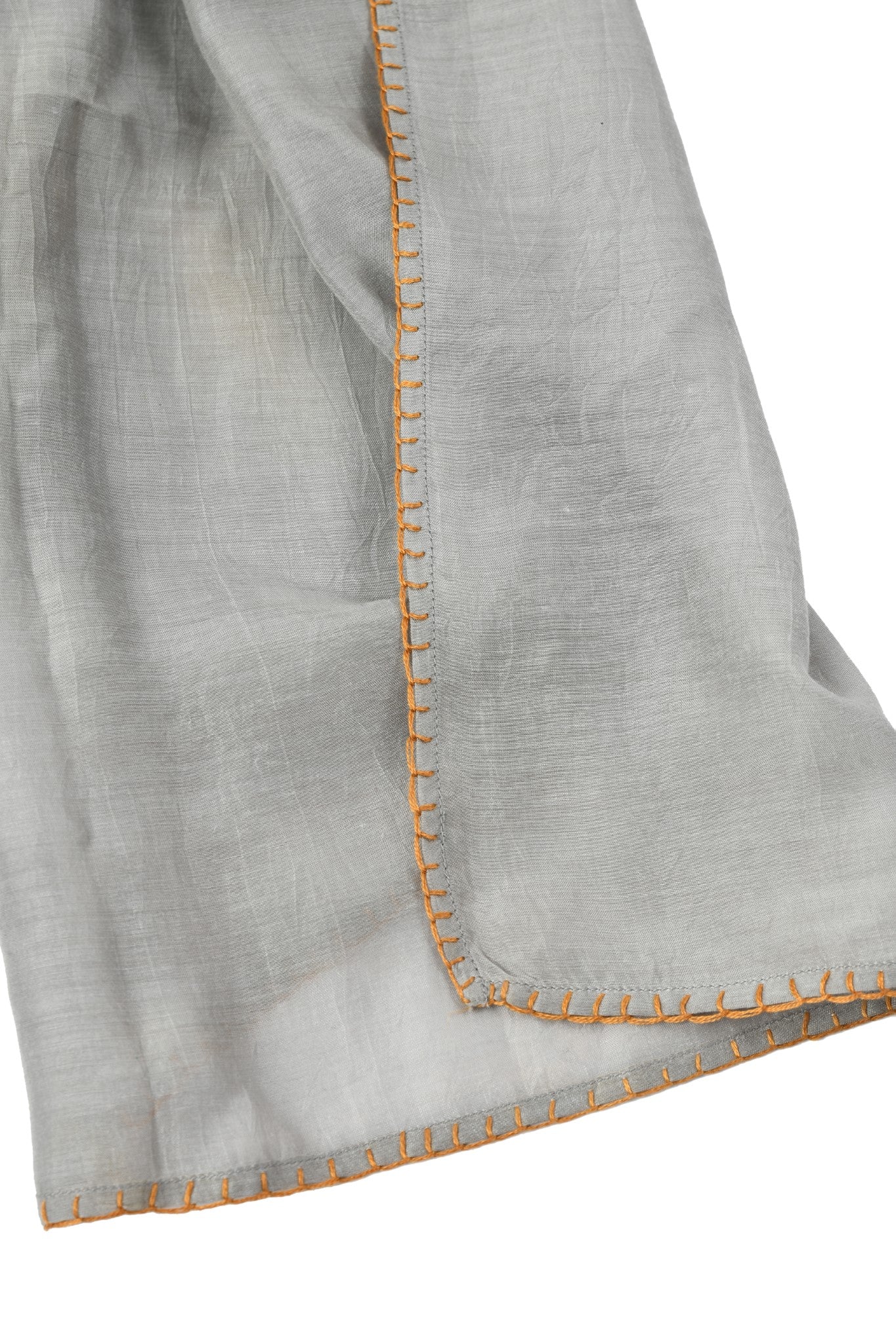 Reshmi Yellow and Grey Shibori Tie-Dye Bamboo Silk Stole