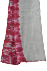 Reshmi Purple and Grey Shibori Tie-Dye Bamboo Silk Stole