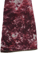 Reshmi Maroon and Grey Marble Tie-Dye Bamboo Silk Stole