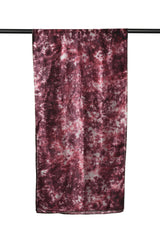 Reshmi Maroon and Grey Marble Tie-Dye Bamboo Silk Stole