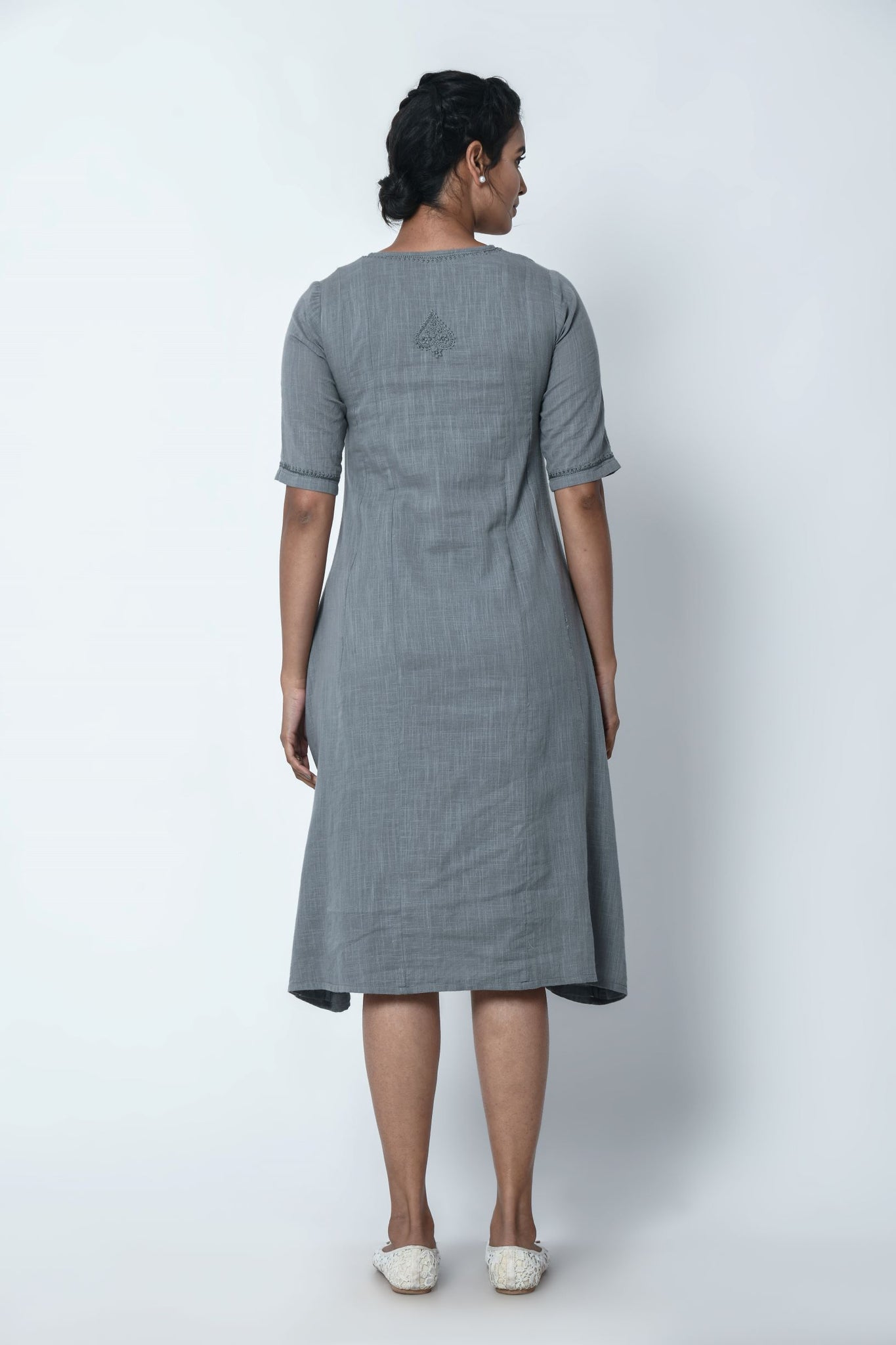 Phagun Lava Grey Panel Dress