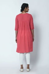 Phagun Dusty Pink Gathered Kurta